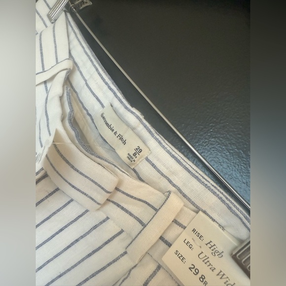 Abercrombie & Fitch 8R (29)NWT Sloane linen blend ultra Wide Leg high waist pant - Picture 5 of 16
